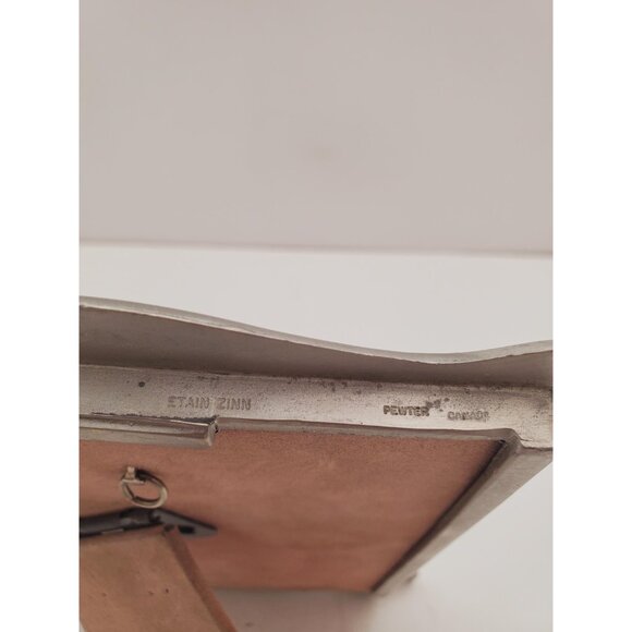 pewter picture frame, freestanding picture frame/zinn seagull. fine pewter. - Picture 8 of 10
